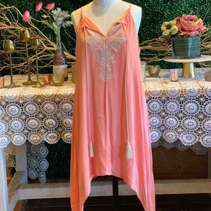 Peach Dress with Detailing